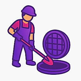 Ручная чистка канализационных колодцев